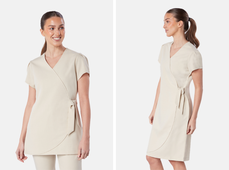 Natural workwear uniform refresh in hotel and spa environments